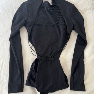Adika Black Long Sleeve Bodysuit